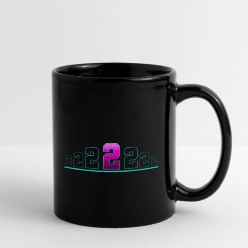 Number 2 in Magenta: Varsity Font - Full Color Mug
