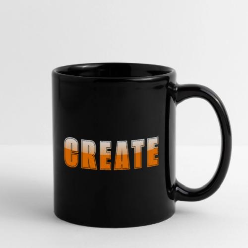 CREATE Vibrant Orange Bold Word Graphic - Full Color Mug