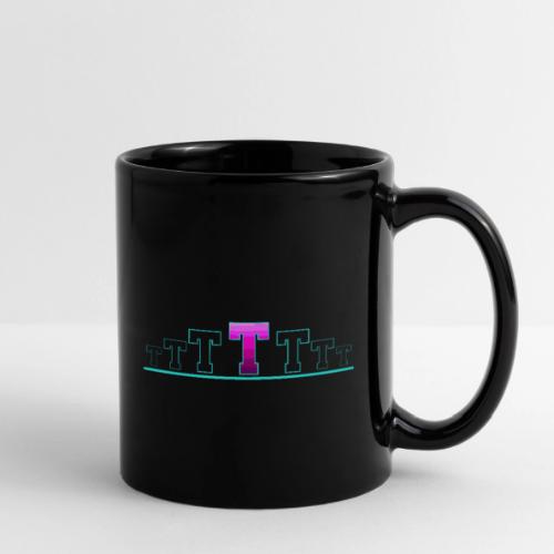Letter T – Capital Varsity Alphabet Monogram - Full Color Mug