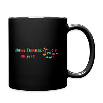 Music Teacher on Duty Back To School - Full Color Mug - black - Right