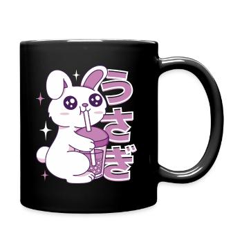 Kawaii Bunny Bubble Tea - Full Color Mug - black - Right