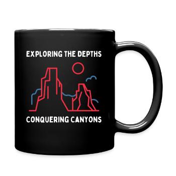 Exploring the Depths Conquering Canyons - Full Color Mug - black - Right