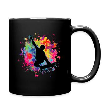Skater Skateboard - Full Color Mug - black - Right