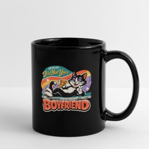 Sassy Cat Pride Pizza Retro Comic - Full Color Mug