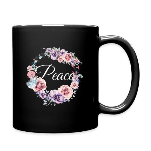 Peace Floral Design - Full Color Mug