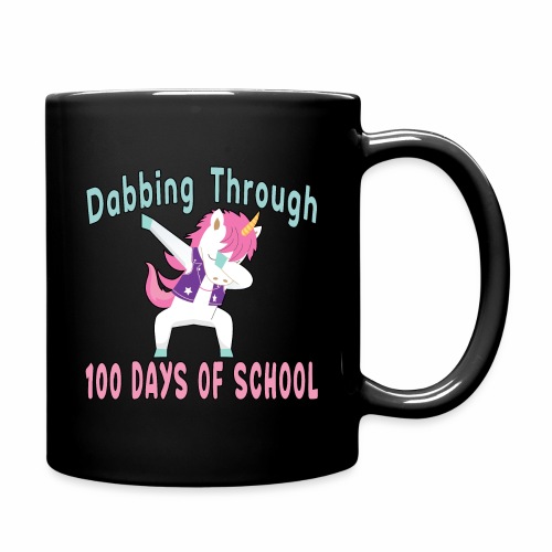 Dabbing Unicorn 100 Days of School Student Kids. - Full Color Mug
