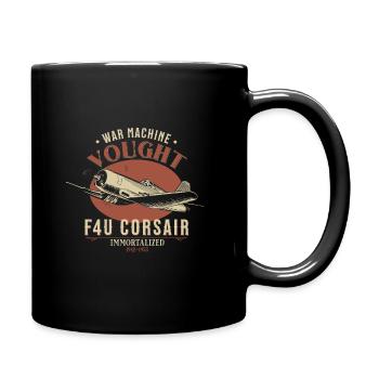 F4U Corsair | World War 2 Plane - Full Color Mug - black - Right