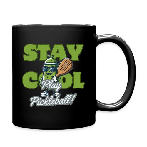 Show Your Pickleball Love - Sporty Cartoon Pickle - Full Color Mug