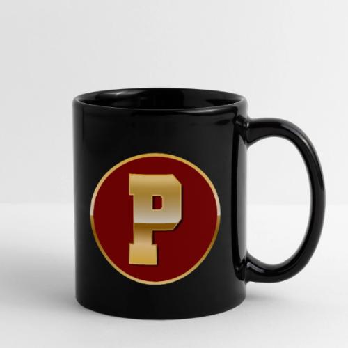 Letter P – Capital Varsity Alphabet Monogram - Full Color Mug