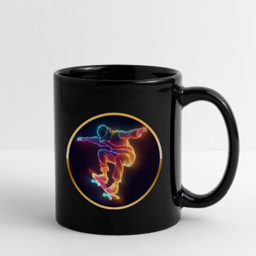 Skateboarding: Midnight Neon Skater - Full Color Mug