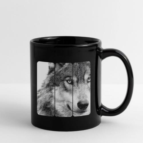 Wolf Face Triptych: Silent Alpha - Full Color Mug