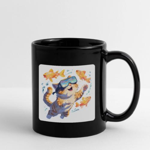 Cat: Neon Paws Adventure - Full Color Mug