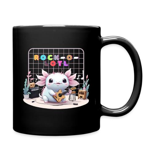 Cute Axolotl Musician: Musical Amphibian Creature - Full Color Mug