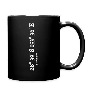 Byron Bay coordinates - Full Color Mug - black - Right