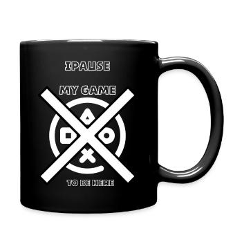 I pause my game to be here - Full Color Mug - black - Right