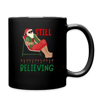 santa claus resting - Full Color Mug - black - Right