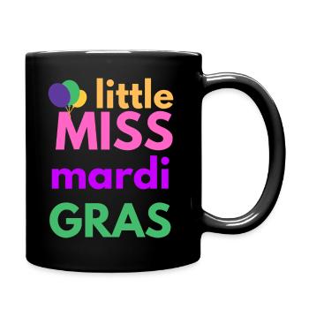 little miss mardi gras - Full Color Mug - black - Right