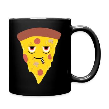 Smoking Pizza - Full Color Mug - black - Right