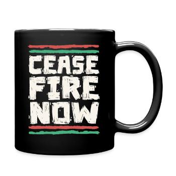 Ceasefire Now - Peace For Palestine - Full Color Mug - black - Right