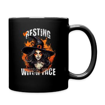 Resting Witch Face - Full Color Mug - black - Right