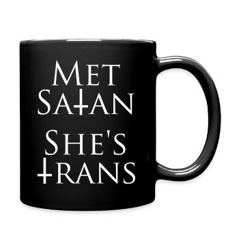 Met Satan She's Trans - Full Color Mug - black - Right