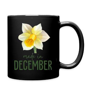 December Flower - Full Color Mug - black - Right