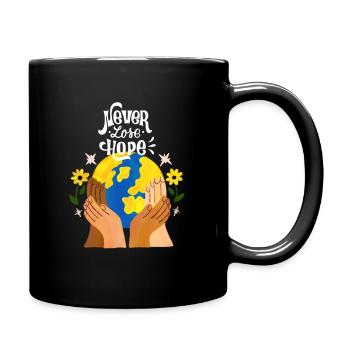 Global Love and Hope Earth Illustration Design - Full Color Mug - black - Right