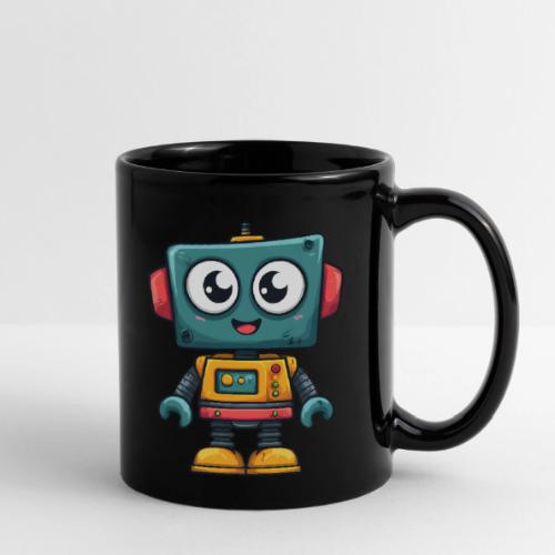 Cute Cartoon Robot Standing with a Smile - Full Color Mug