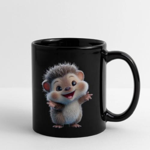 Playful Cartoon Hedgehog with Joyful Pose - Full Color Mug