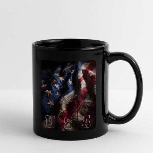 USA: Worn Stars and Stripes - Full Color Mug
