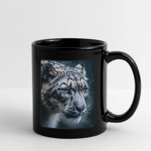 Snow Leopard Blue Eyes Design - Full Color Mug