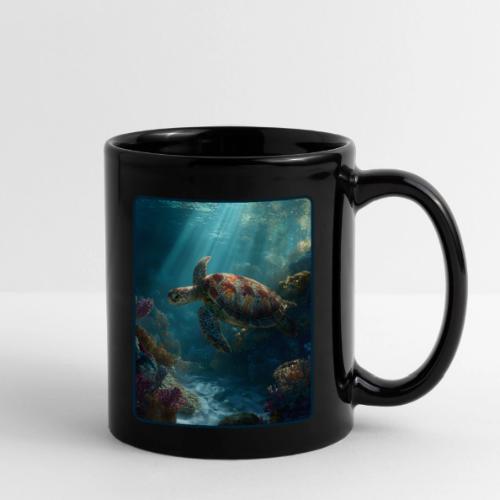 Sea Turtle Coral Reef Design - Full Color Mug