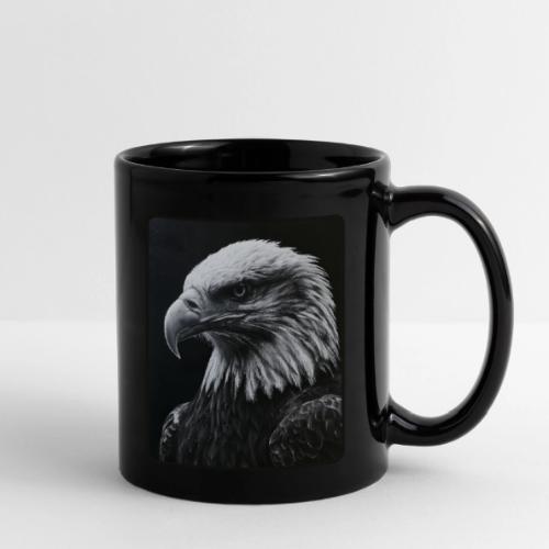 Black White Bald Eagle Design - Full Color Mug
