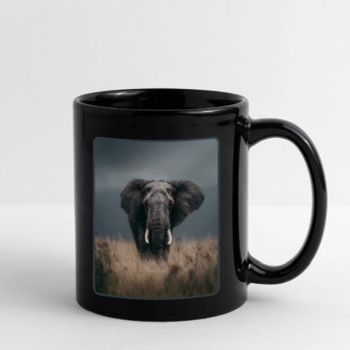 Majestic African Elephant Portrait Design - Full Color Mug