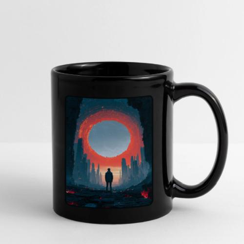 Cosmic Portal Future City Design - Full Color Mug