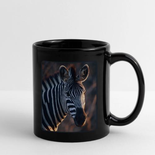 Majestic Zebra Sunset Portrait Design - Full Color Mug