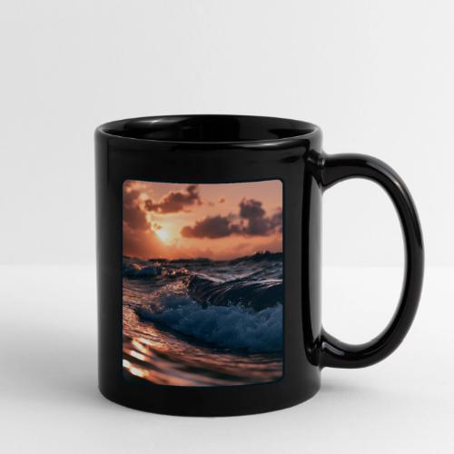 Golden Sunset Ocean Wave - Full Color Mug