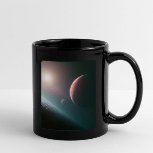 Deep Space Planet Horizon Art - Full Color Mug