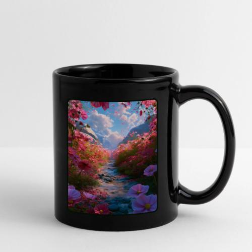 Dreamy Cosmos Valley Landscape Art - Full Color Mug