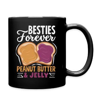 Cute Peanut Butter and Jelly Matching Friend - Full Color Mug - black - Right