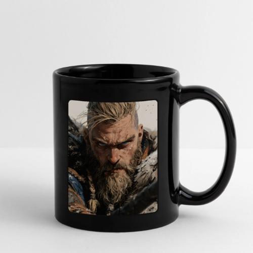 Fierce Viking Warrior Portrait - Full Color Mug