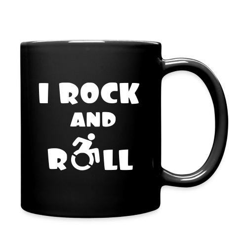 I rock and roll in my wheelchair, Music Humor * - Full Color Mug