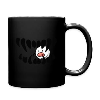 Teeth crushing a pill - Full Color Mug - black - Right