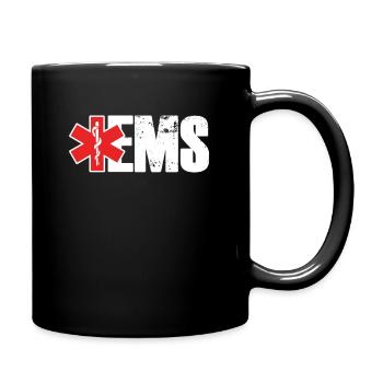 EMS Paramedic Caduceus EMT Doctor Nurse Medicine - Full Color Mug - black - Right