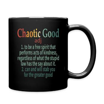 Chaotic Good Definition Funny Campaign Gift - Full Color Mug - black - Right