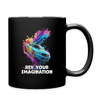 Chromatic Velocity: Spark Your Imagination - Full Color Mug - black - Right