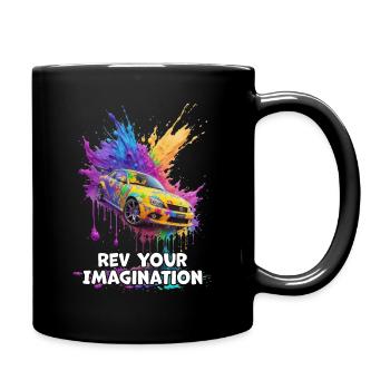 Chromatic Velocity: Spark Your Imagination - Full Color Mug - black - Right