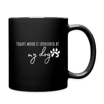 Todays Mood Is Sponsored By My Dog - Full Color Mug - black - Right