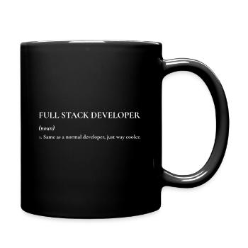 Full Stack Developer (funny definition) - Full Color Mug - black - Right