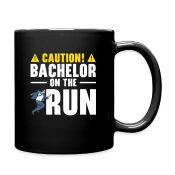 Bachelor Caution Groom Marrying Wedding Day - Full Color Mug - black - Right